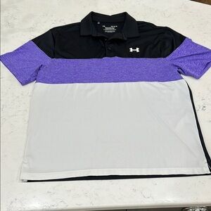 Under Armour Men's Black, Purple, and White Shirt